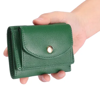 

Pocket small wallet women's short leather short wallet leather lightweight simple thin wallet