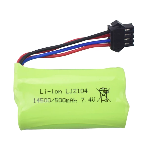 PYL R/C 7.4V 500mAh Lithium Battery For EC16 Remote Control Spare Battery Model Car Model High-Rate Li-Po Battery