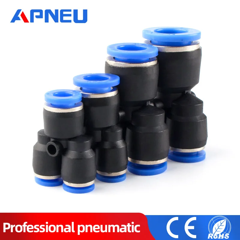 3 Way Port Y Shape Air Pneumatic 12mm 8mm 10mm 6mm 4mm OD Hose Tube Push in Gas Plastic Pipe Fitting Connectors Quick Fittings