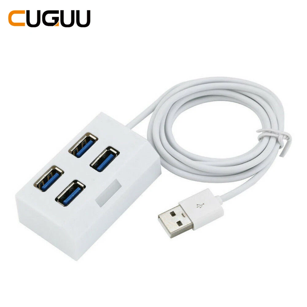 USB 2,0 концентратор 2,0 концентратор Мульти USB разветвитель 4 порта многоразовый расширитель адаптер питания 4 usb-хаб светодиодный для Macbook Аксессуары для ПК 1,2 м