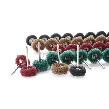 

40pcs Mini Grinding Brush Scouring Pad Abrasive Wheel Nylon Fiber Grinding Sanding Head Buffing Polishing Wheel For Dremel