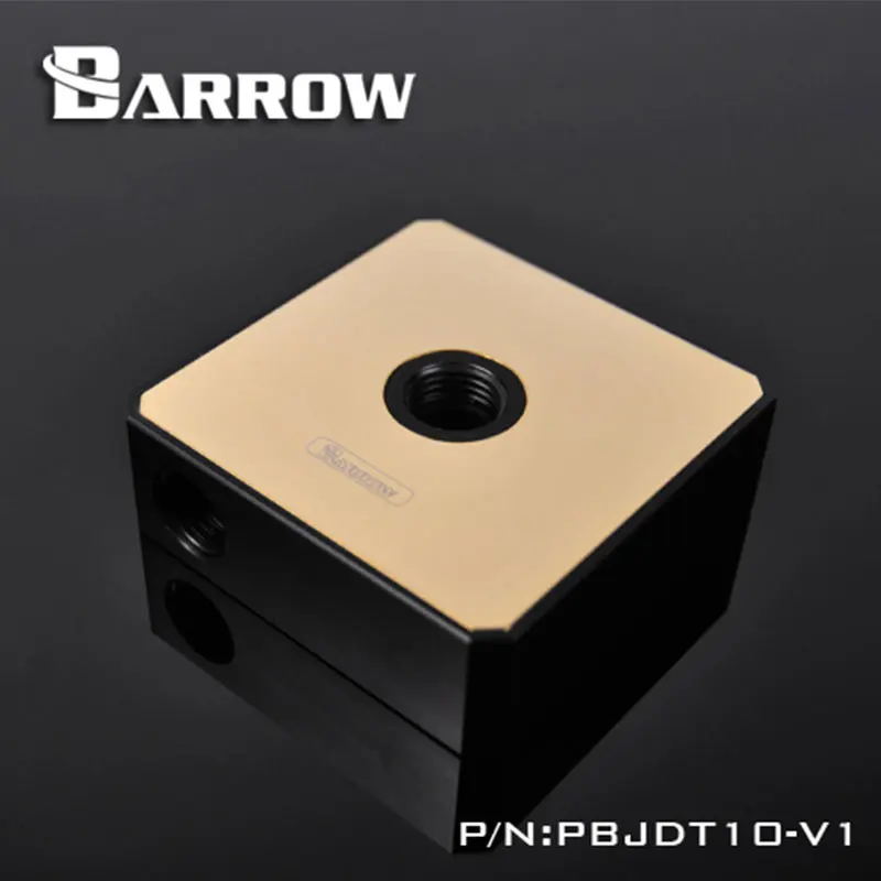 Курган PBJDT10-V1, POM водяной насос Крышка для DDC серии насос золото титановое покрытие с POM компьютер водяного охлаждения