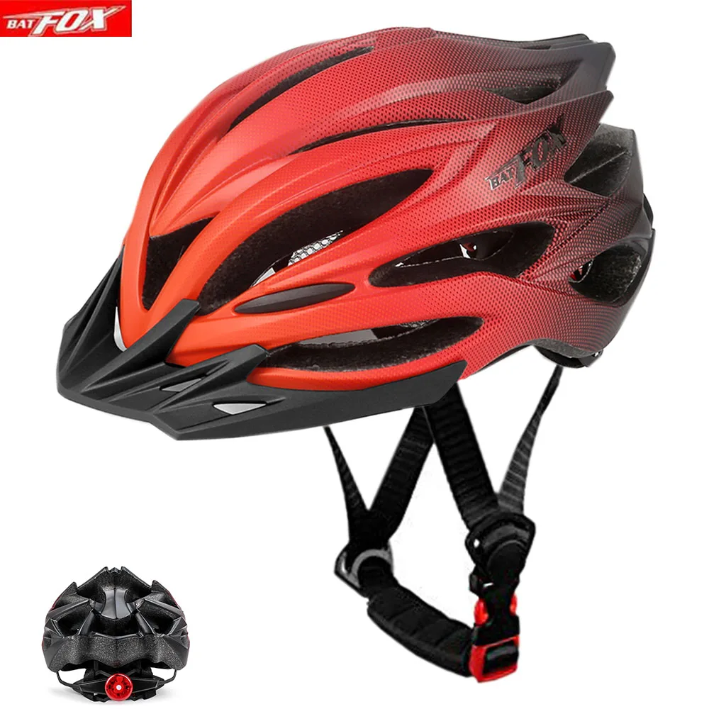 

batfox Bicycle Cycling helmet for man Ultralight EPS+PC Cover Helmet cycling mtb Helmet Integrally-mold Road bike Crash helmet
