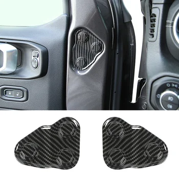 

2X Cover trim Front Door Screw Protection Cover For Jeep Wrangler JL 2018-2020 Carbon Fiber Grain New Affordable