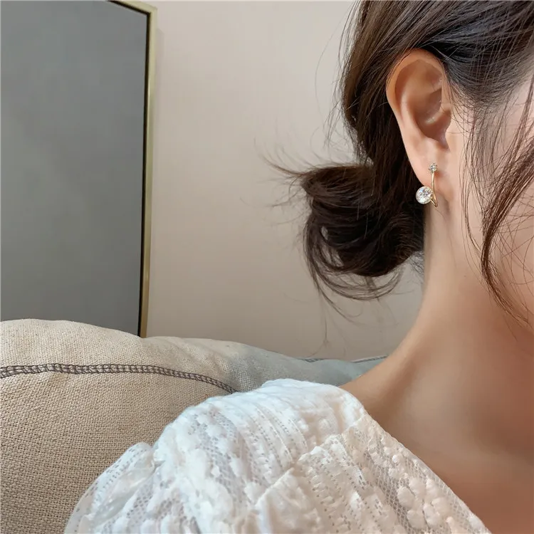 Корейские новые модные серёжки с чешским хрусталём простой набор маленькие серьги Элегантные женские ювелирные изделия