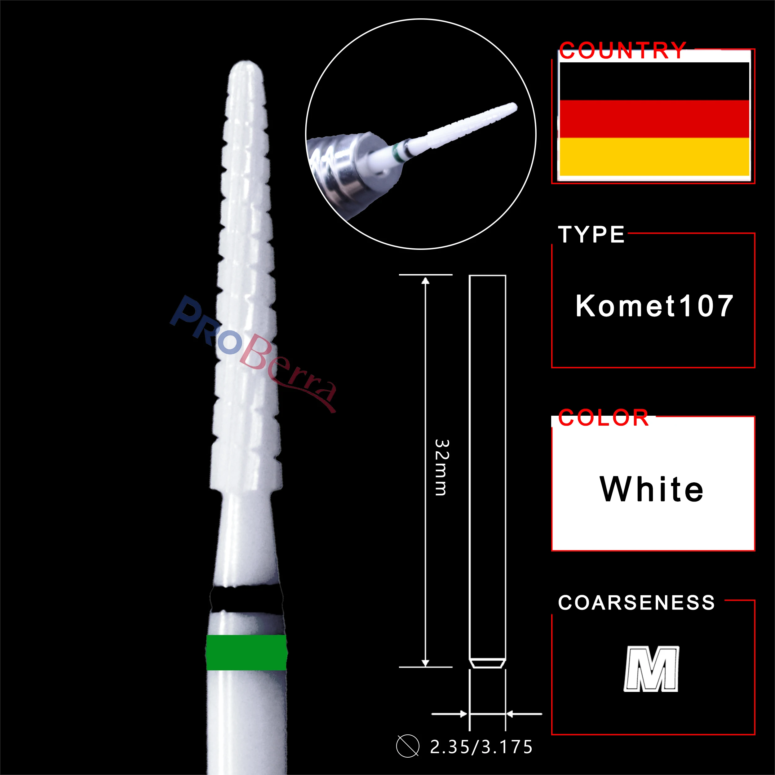 RolinStar Ceramic Cuticle Clean Cutter edge dead skin Manicure Pedicure milling Accessories Burr remove Nail drill bit nail drill bits cuticle remover bit nail art tools nail manicure tools nail manicure accessories nail cleaning tools