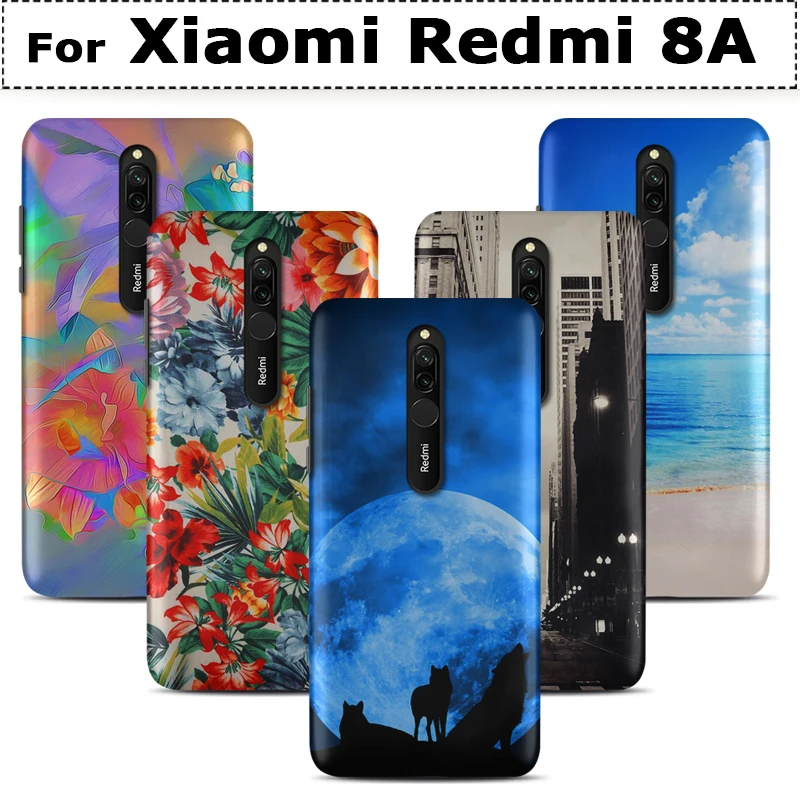 Чехлы для Redmi 8, 3D принт, жесткий пластиковый матовый чехол на заднюю панель телефона, чехлы для Xiaomi Redmi 8, Аксессуары для мобильных телефонов Xiaomi