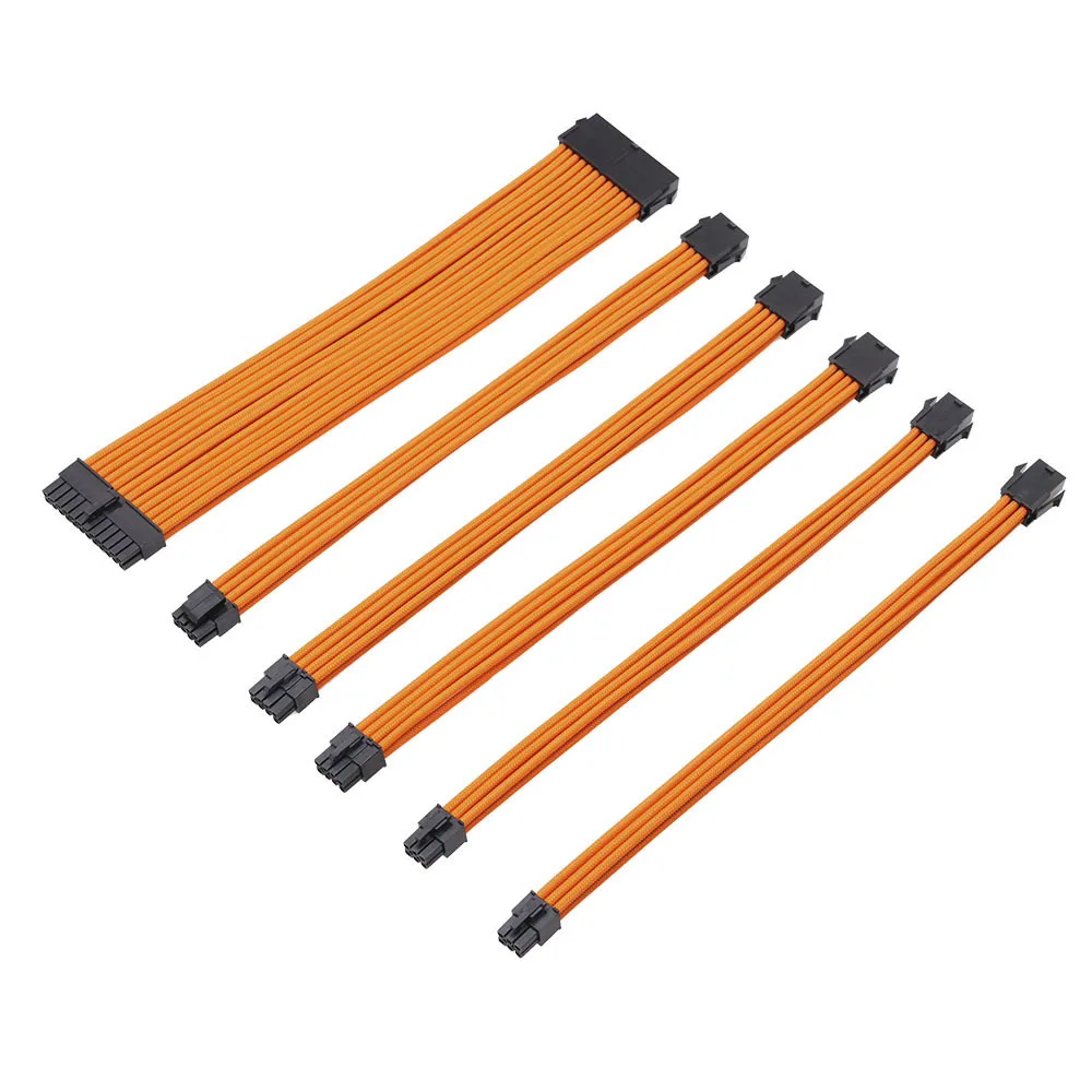 Удлинитель питания 18AWG PSU ATX 24pin материнская плата VGA PCI E 6 + 2pin EPS CPU 4 контактный шнур