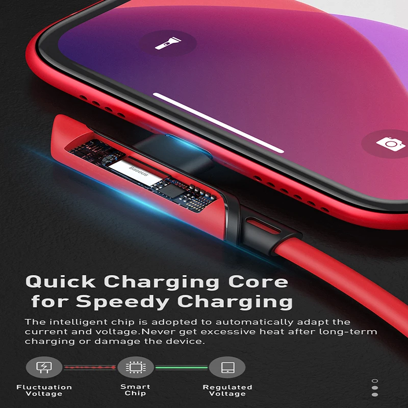 Baseus локоть USB кабель для iPhone 11 Pro Max Xs PD 18 Вт Быстрая зарядка USB C для Lightning Кабель зарядное устройство для мобильного телефона провод шнур