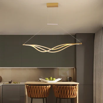 

New Hot Modern LED Chandelier For Living room Dining room Kitchen Bar Hanging Lamp LED Chandelier Matte black/gold AC90-260V