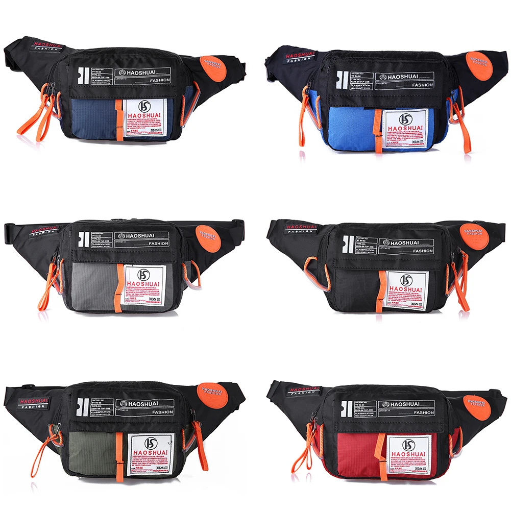 Men Women Outdoor Pouch Money Fanny Pack Purses Adjustable Strap Sports Waist Bag Multi Pockets Zipper Nylon Handsfree Soft