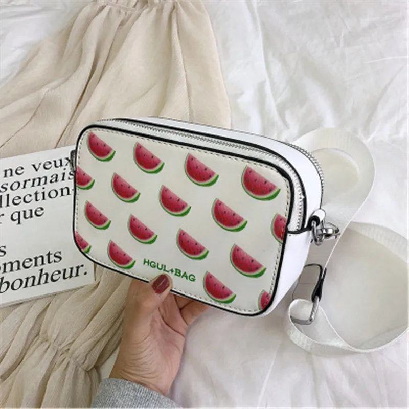 Модная женская сумка через плечо, маленькая коробка с фруктами, авокадо, персиковая женская сумка на плечо, клатч для девочек, женская сумка-мессенджер