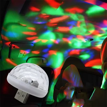 

Voice control small magic ball light MINI USB Stage Light Disco DJ Party Club Stage lights Mobile Phone Magic Ball Light Lamp