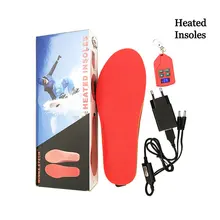 Зимние уличные стельки с подогревом для катания на лыжах для мужчин и женщин, с дистанционным управлением, подошва с подогревом, 2000 мА/ч, стельки для кроссовок