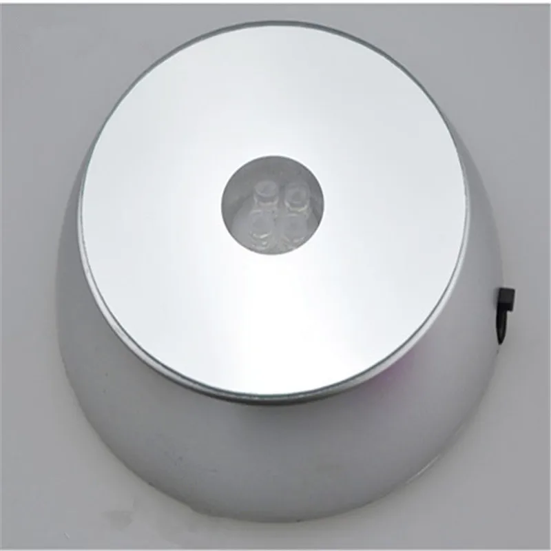 

LED Colorful/White Base USB Light Laser Rotating Electric Crystal Display Base Stand Holder with Glass Transparent Objects
