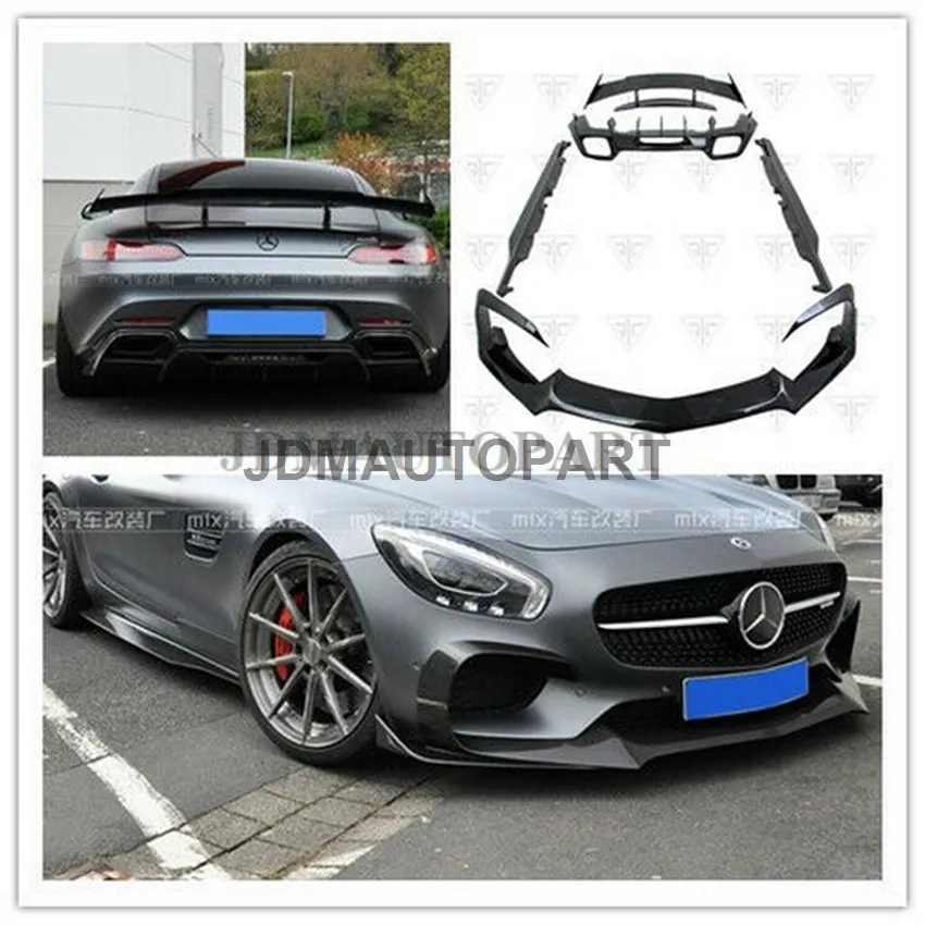 Mercedes Benz AMG GT GTS Renntech Style Carbon Fiber Front Lip Body Kit (5)