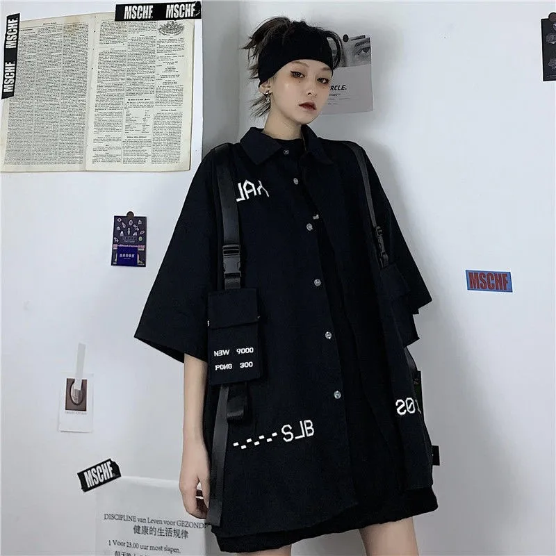 Vintage Style Blouse Women Half Sleeve Harajuku Turn-down Collar Plus Size Tops 2020 Summer Top Korean Fashion Clothing Shirts | Женская