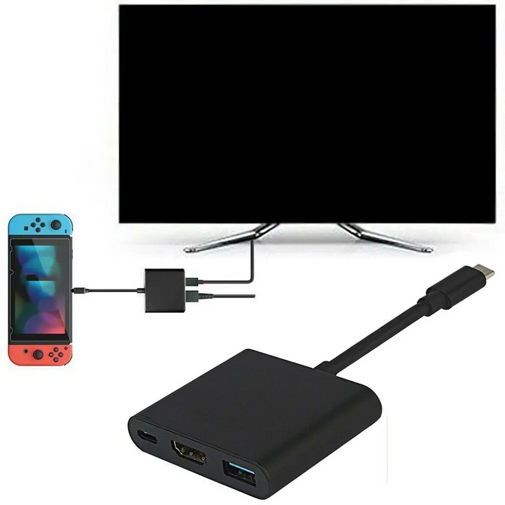 Изысканно разработанный прочный 1080P 4K HDMI адаптер для nintendo Switch USBC HDMI конвертер type-C концентратор адаптер