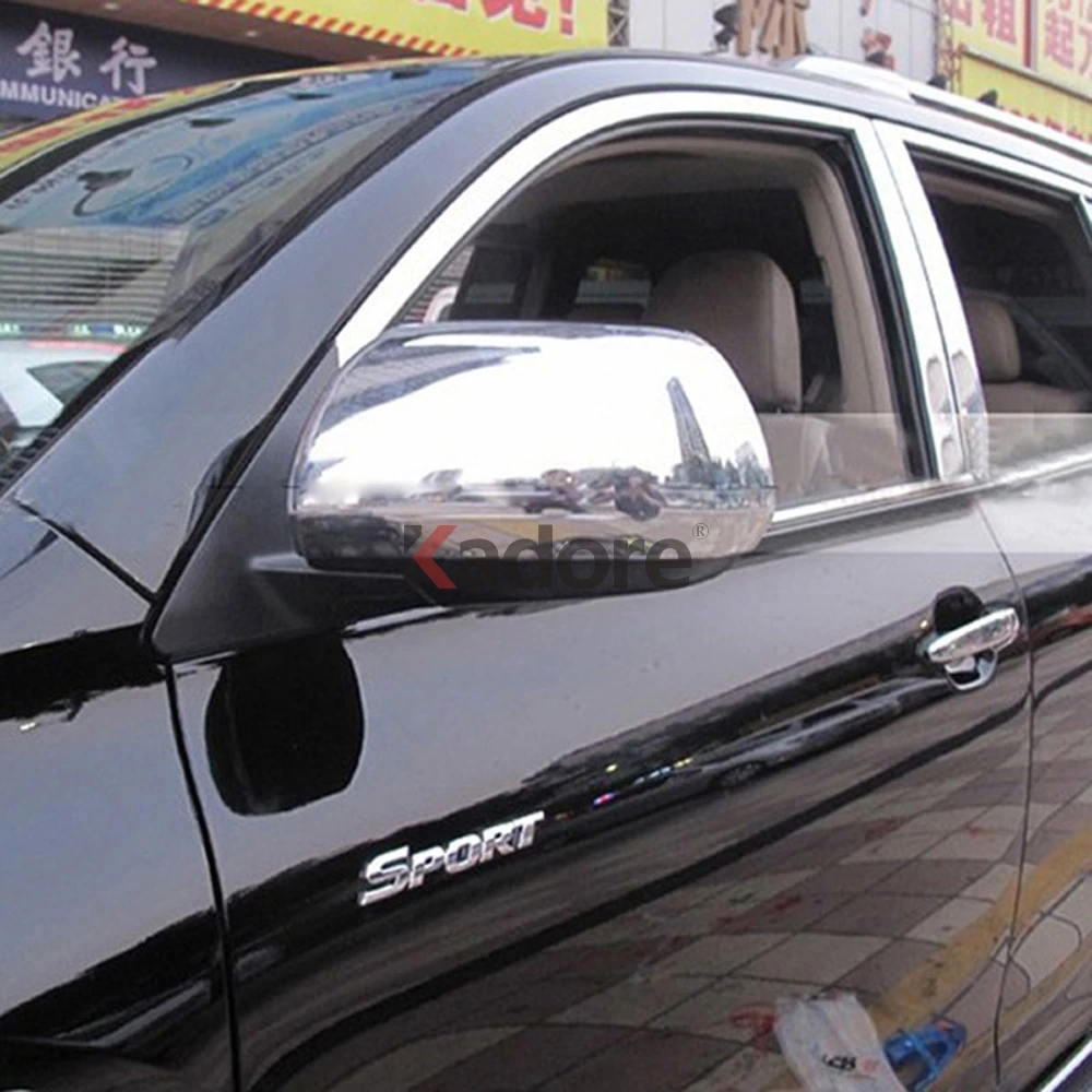Для Toyota Highlander 2008 2009 2010 2011 2012 2013 ABS хромирование, задняя часть автомобиля заднего вида боковые зеркала накладка Стайлинг Литье