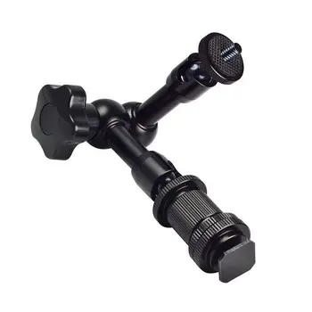

7" Magic Arm Articulating Friction Arm with Hot Shoe Mounts 1/4" Screw for DSLR Camera Rig, LCD Monitor, DV Monitor, LED Lights,