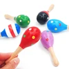 1Pc 12x4cm Infant & Toddlers Wood Sand Hammer Wooden Maraca Rattles Sand Hammer Kids Musical Party Favor Child Baby Shaker Toy ► Photo 3/6