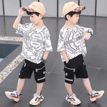 

BOY'S Summer Wear Viscose Set 2020 New Style 6 Children 7 Summer 8 Big Boy 9 Summer Online Celebrity 10 Fashion 12-Year-Old 15