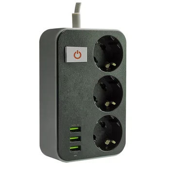 

USB extension lead power strip,3 multi USB charger,3 Hole way socket,European Standard Board Strips Outlet socket,Socket switch