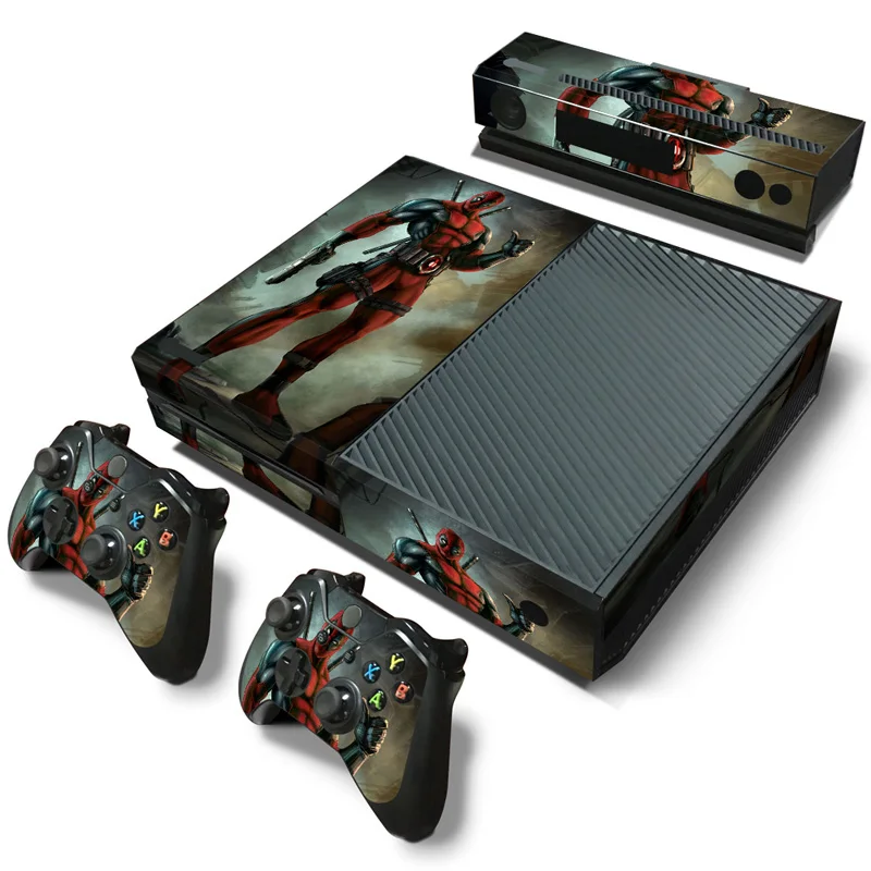 Marvel Spiderman Deadpool Sticker for XBOX ONE Skin Sticker Console and Controllers for XBOX ONE Gamepad Controller Decal 
