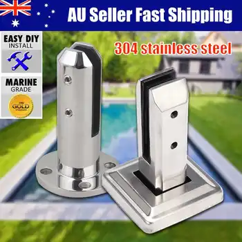 

Newly Stainless steel Floor Standing Stairs Balcony Pool Glass Spigots Post Balustrade Railing Clamp Clips