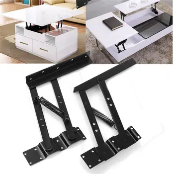 

2PCS Multi-functional Lift Up Top Coffee Table Lifting Frame Mechanism Spring Hinge Hardware