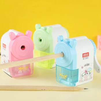 

Colorful Hand Crank Mechanical Accessory Sharpener Creative Student Cartoon Print Pencil Sharpener For Kids School Supplies