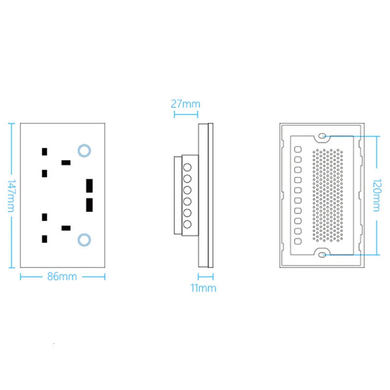 Розетка сенсорная с поддержкой Wi Fi и USB 2 0 13 а|Электрические розетки| |