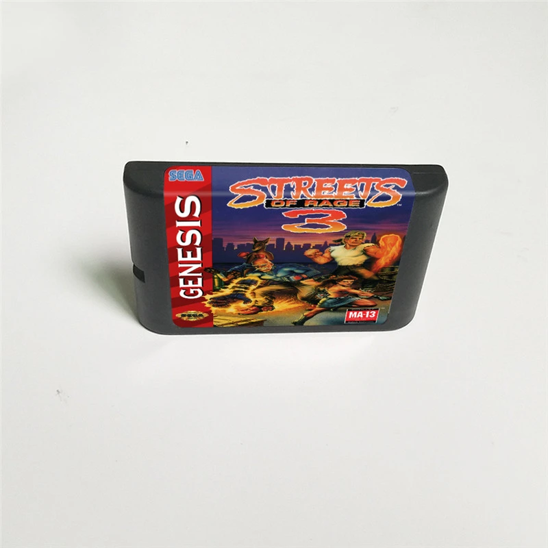 Улиц Rage 3-Крышка США с розничной коробкой 16 бит MD игровая карта для Sega megadrive Genesis игровая консоль