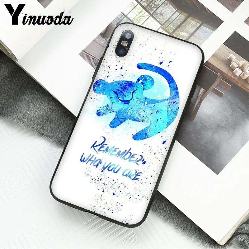 Yinuoda лев Король мультфильм печать рисунок телефона чехол для Apple iPhone 8 7 6 6S Plus X XS MAX 5 5S SE XR сотовые телефоны
