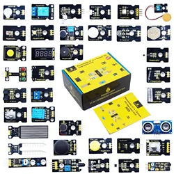 Keyestudio Kit de Sensor 37 en 1, actualización V3.0 +, caja de regalo para Arduino, Kit de iniciación W/37 proyectos Tutorial/STEM, programación para niños