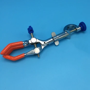 

Lab Clamp 3 Prong Finger Style Laboratory 360°Swivel Type Rubber-Coated Head