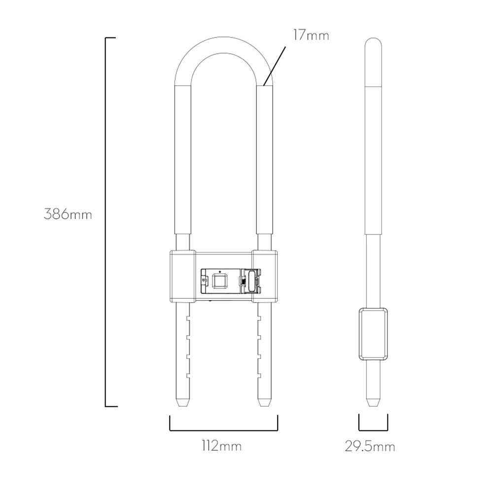 Anytek L12 Смарт отпечатков пальцев U замок висячий замок IP65 дверной замок USB Перезаряжаемый Противоугонный-безопасность для Автомобиль Велосипед Мотоцикл