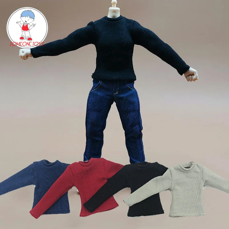 1/12 масштаб мужской красочный футболка с длинным рукавом для мезко tbleague 6 дюймов