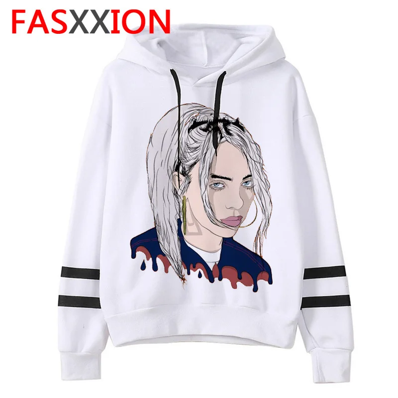 562 Billie Eilish толстовки для мужчин/женщин забавные хип хоп Мода kawaii Толстовка Графический harajuku 90s Tumblr с капюшоном уличная Мужская - Цвет: 562