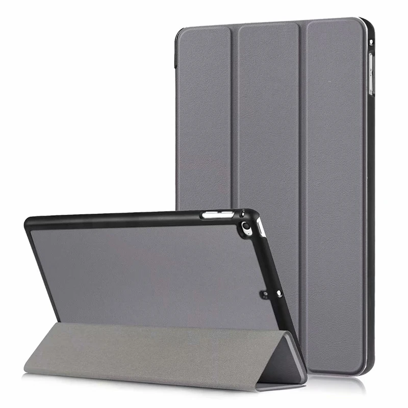 Ультратонкий трехслойный кожаный чехол-подставка с рисунком для iPad mini 5 A2133 A2126, Жесткий Чехол для iPad mini 4, 7,9 дюймов, планшетный ПК - Цвет: gray