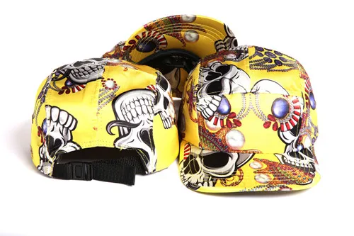 Новая летняя пустая 5 кепка шестиклинка цветочные Galaxy шляпы snapback gorras кости бейсболка для мужчин женщин кепка хип-хоп шляпы - Цвет: Цвет: желтый