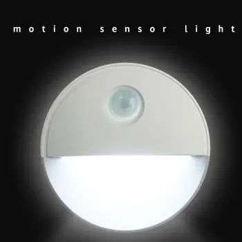 

Yq-1140 2 LED Half Moon Induction LED Lamp Round Human Body Motion Sensor Night Light Battery Power LED Light