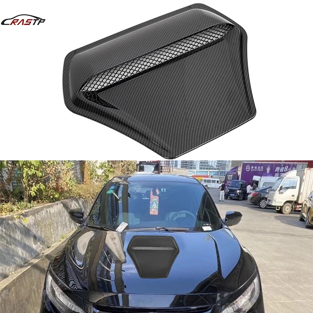 

RASTP-Universal Carbon Fiber Engine Hood Vent Inlet Air Intake For Cars Without Their Own Hood Vents RS-LKT056