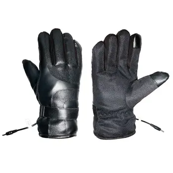 

Unisex Waterproof Faux Leather Electric Heated Gloves Motorcycle 36V-96V Mittens Heated Gloves