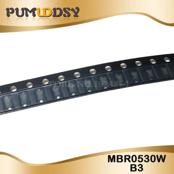 

100PCS MBR0530W SOD-123 1206 SMD schottky diode MBR0520 (marked B3) Quality Guarantee