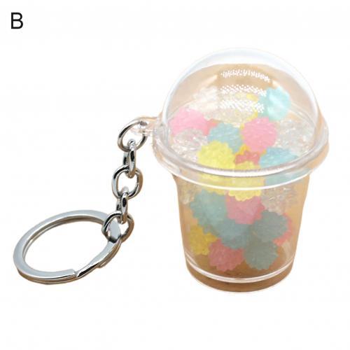 Snacks Popcorn Candy Cup Keychain Student Couple Bag Decor Pendant