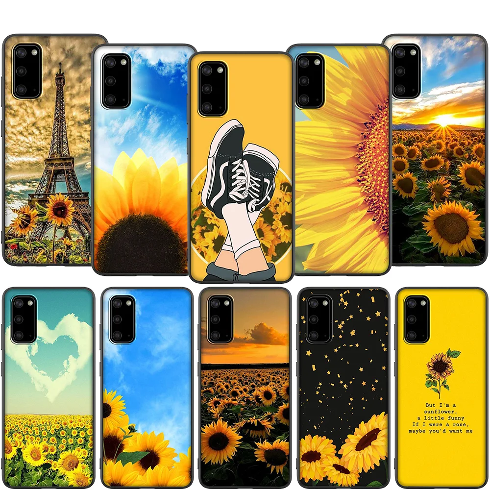 Lavaza Yellow flower sunflower Soft Case for Samsung A01 A11 A21 A41 A2 Core A20e A70s J4 J7 Duo J6 J8 Plus Prime 2018 | Мобильные