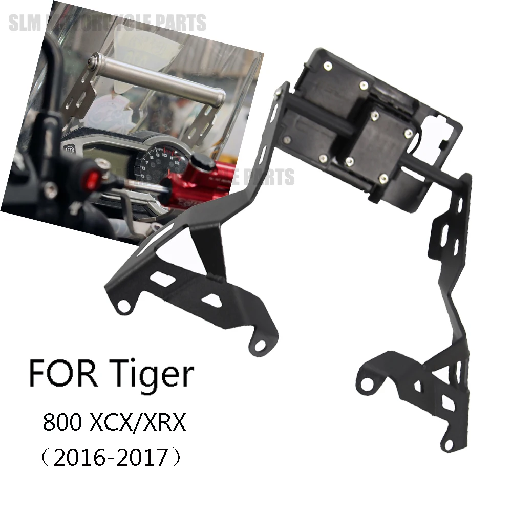 

2015 2016 2017 для Tiger 800 XCX XRX XC XR Передняя подставка для телефона мотоцикла держатель смартфона GPS навигации пластина Кронштейн