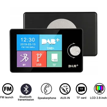 

2.8 Inch Screen DAB Digital Car Radio Hands-free Video Display FM Transmitter Car Radio MP3 Digital Broadcast FM Receiver