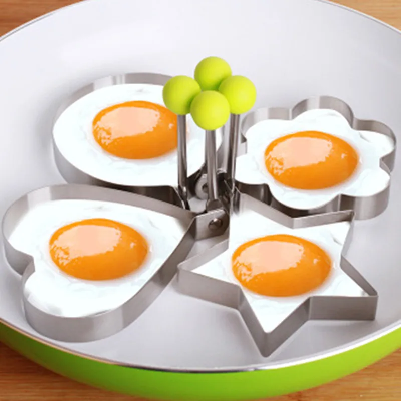 

Creative Omelet Stainless Steel Omelet Pancake Ring Mold Heart-shaped Cake Baking Tools Kitchen Accessories